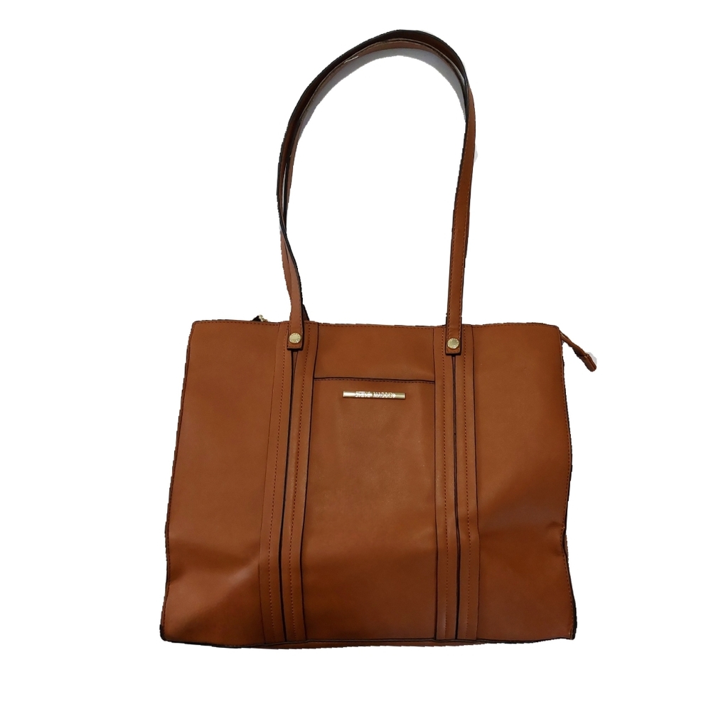 Steve Madden Toffee Brown Large Double Handle Shoulder Bag